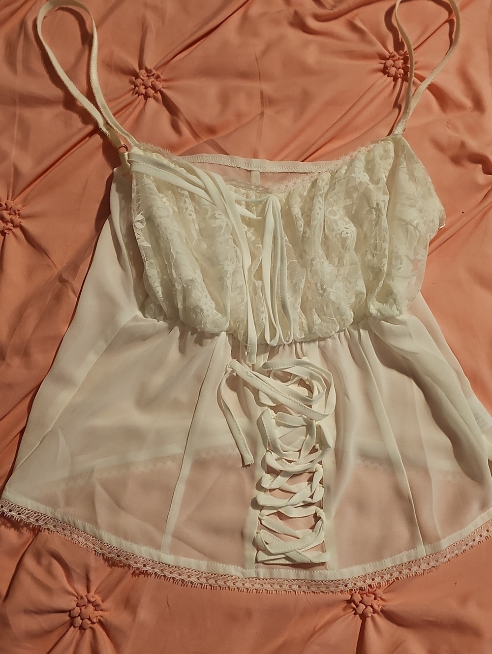 White Forest Ink Cami Corset Top